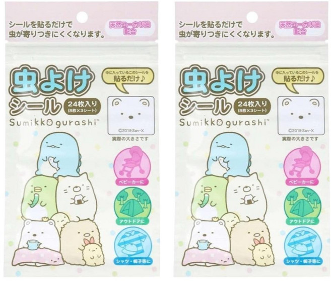 Sumikkogurashi 角落生物 精油驅蟲貼片, 24入, 2包