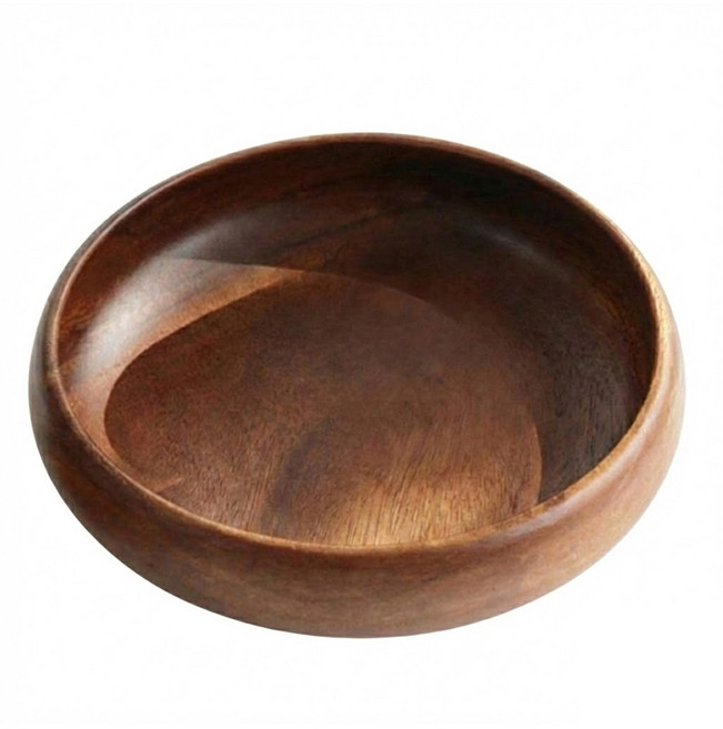 ACACIA 凹形原木圓碗 20cm, 1個, 木頭色