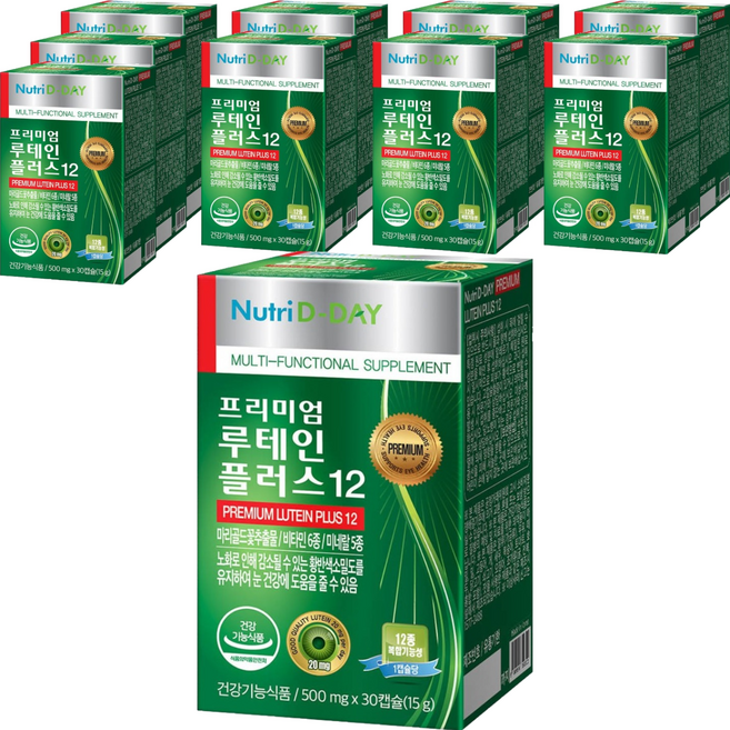 뉴트리디데이 프리미엄 루테인 플러스 12, 30정, 10개