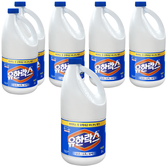 유한락스 레귤러 락스, 3L, 6개
