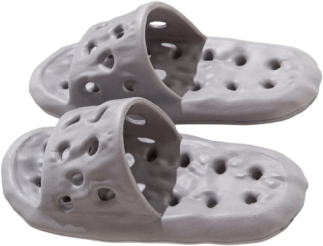 니즈유 미끄럼방지 고급 EVA 욕실화 슬리퍼, 그레이, 1개