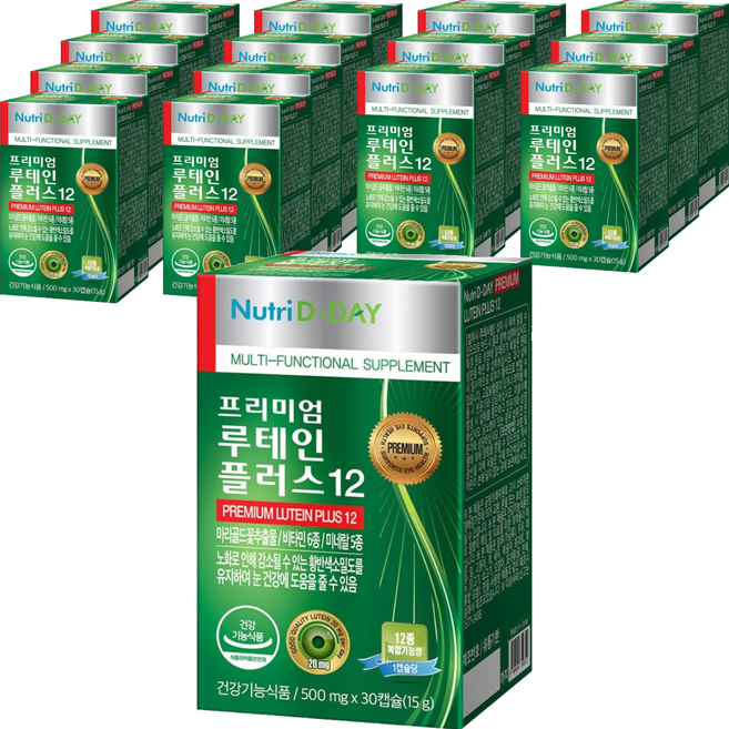 Nutri D-DAY 頂級葉黃素Plus 12, 30顆, 15盒