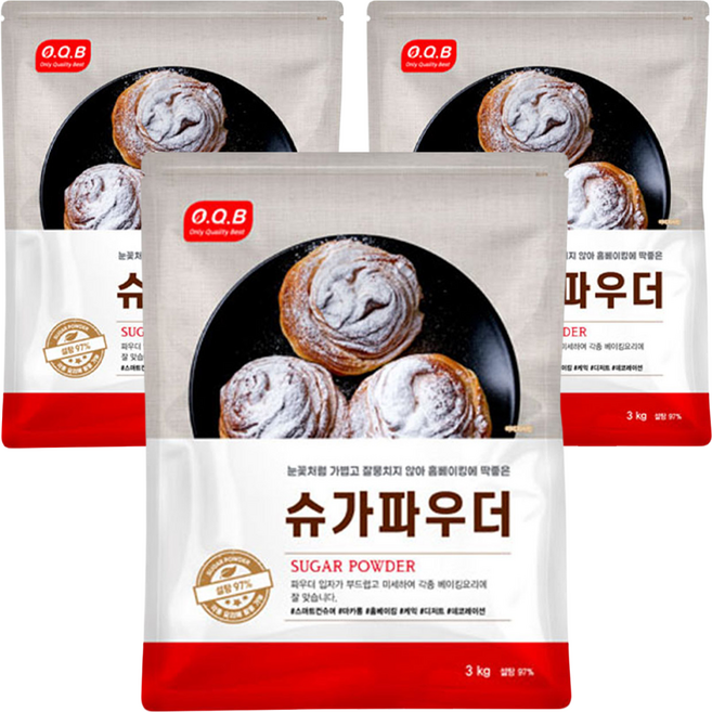오큐비 슈가 파우더, 3kg, 3개
