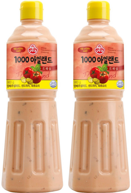 오뚜기 1000아일랜드 드레싱, 980g, 2개