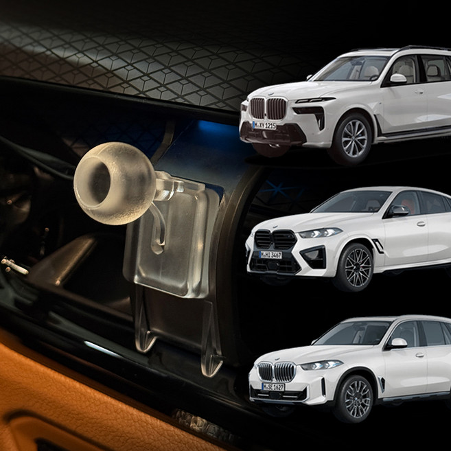 레인윙스 BMW X5 X6 X7 G05 G06 G07 LCI 전용 차량용 핸드폰 거치대 마운트, 투명, 1개