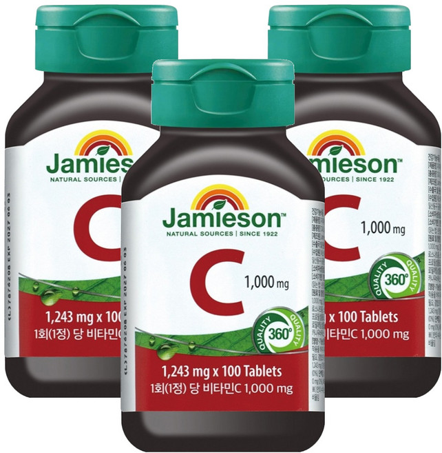 자미에슨 비타민C 1000, 100정, 3개