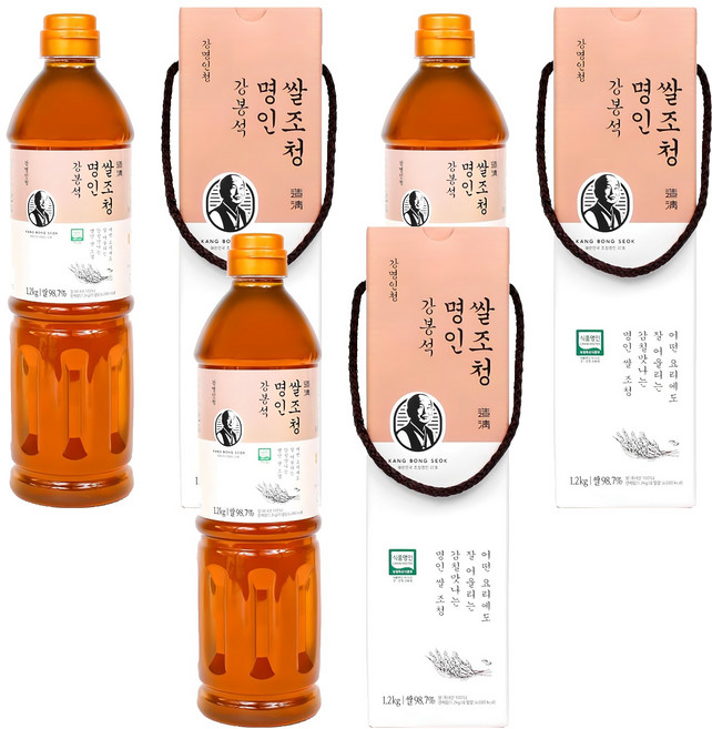 강봉석 명인 쌀조청, 1.2kg, 3개