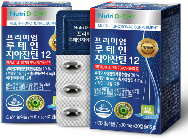 뉴트리디데이 프리미엄 루테인 지아잔틴12, 30정, 2개