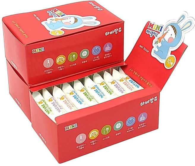 하비앙쥬 미니 물티슈, 10매입, 30개