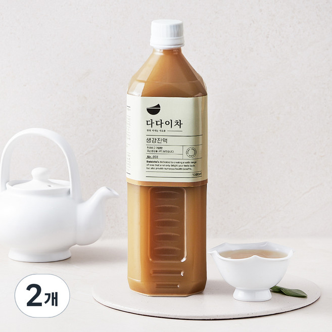 다다이차 바른 생강진액, 1L, 2개