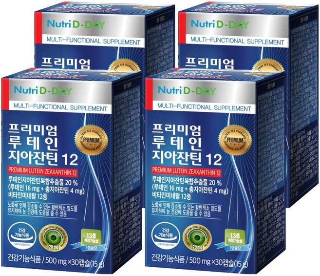Nutri D-DAY 優質葉黃素玉米黃素12膠囊, 30顆, 4盒