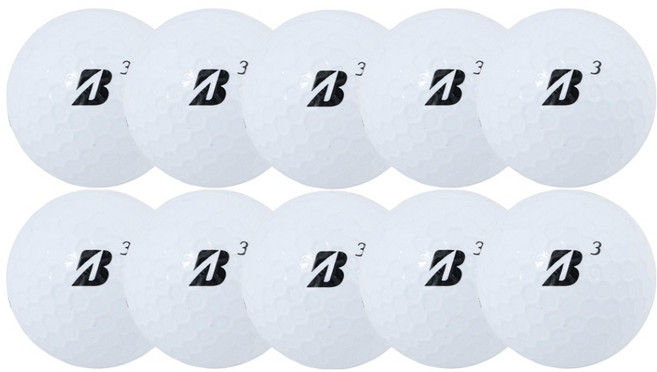 브리지스톤 골프공 로스트볼 실속형 10p 세트, 화이트 혼합, 1세트