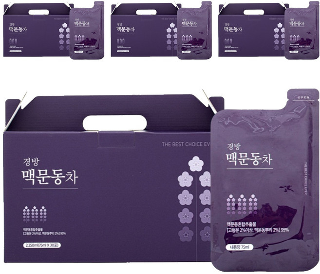 경방신약 맥문동차, 75ml, 120개