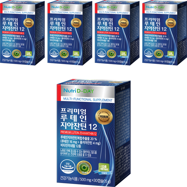 Nutri D-DAY 優質葉黃素玉米黃素12膠囊, 30顆, 5盒