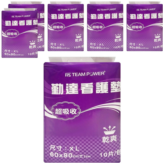 勤達 看護墊, 10片, 6包