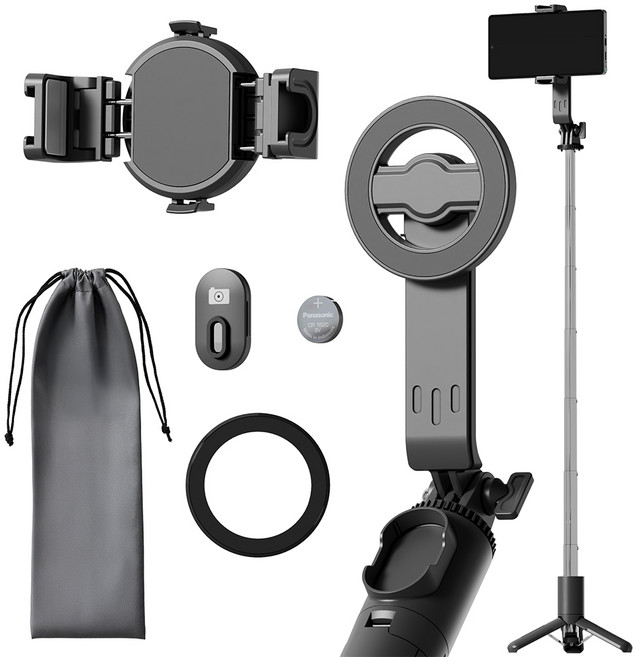 일리온 맥세이프 셀카봉, 블랙, 1개