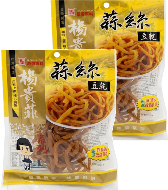 德昌 非基改豆乾 蒜絲蒜味, 90g, 2包