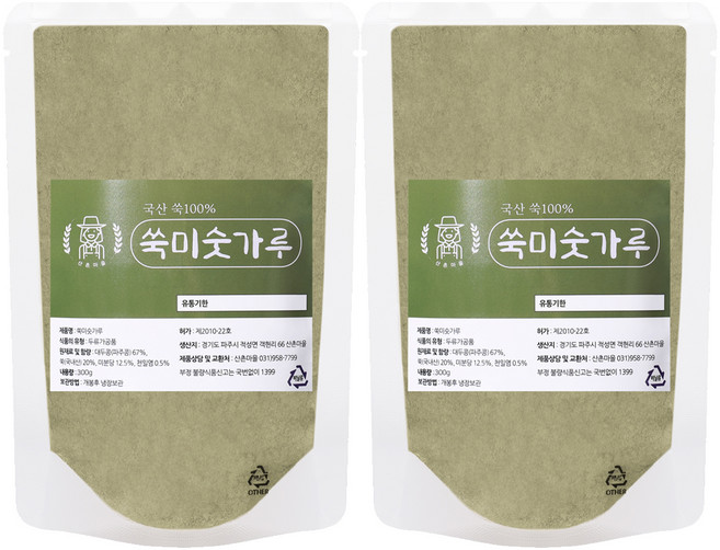 산촌마을 쑥미숫가루, 2개, 300g