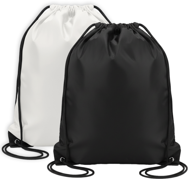 쿠말 초경량 스포츠 다용도 가방 신발 주머니 2종 세트, 블랙, 화이트, 1세트