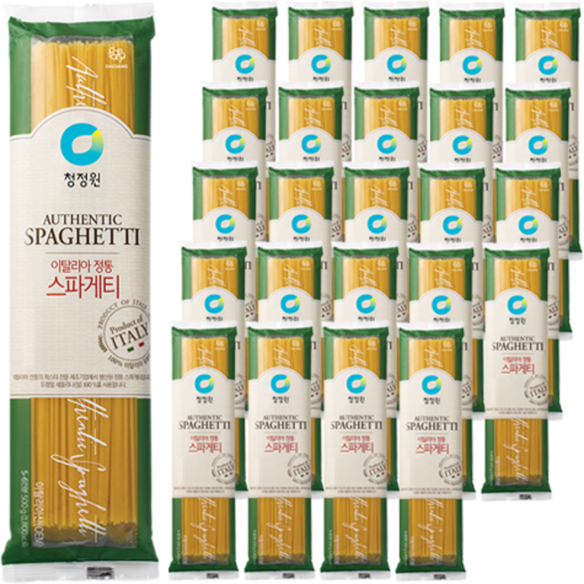 청정원 이탈리아 정통 스파게티면, 500g, 25개