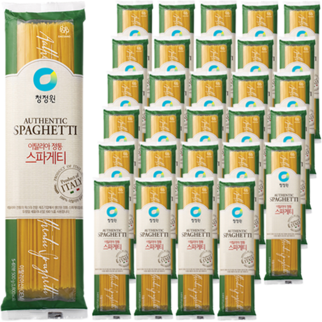 청정원 이탈리아 정통 스파게티면, 500g, 30개