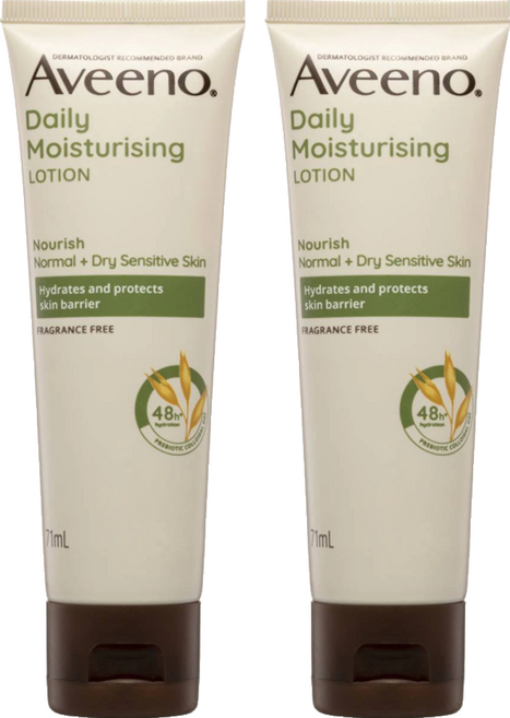 Aveeno 燕麥保濕乳 無香, 71ml, 2條