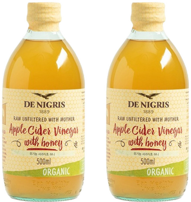 데니그리스 사과식초 허니, 500ml, 2개