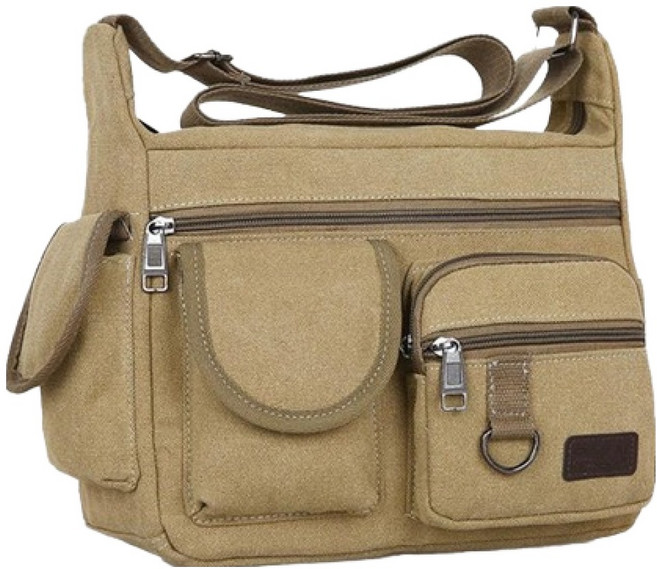 레오빈 남성용 다기능 경량 카메라 메신저백, 1493 카키색, 1개