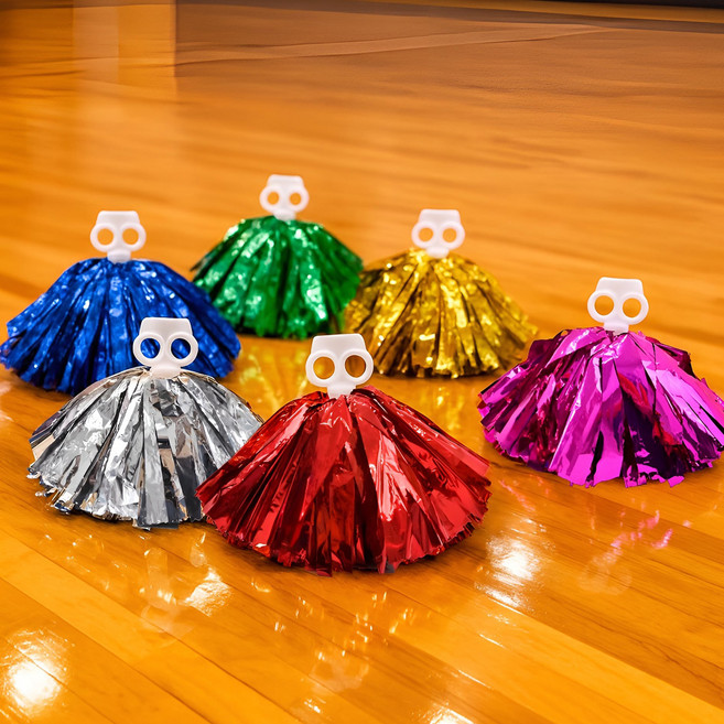 파티쇼 치어리더 응원수술, 혼합색상, 6개