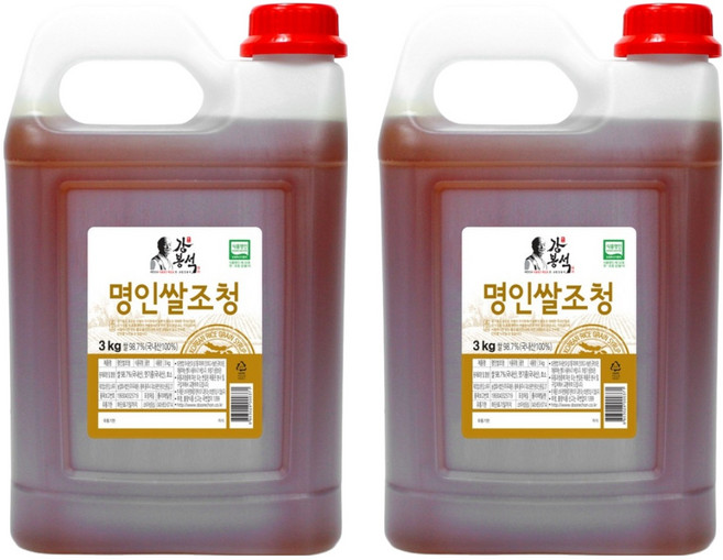 강봉석 명인쌀조청, 3kg, 2개