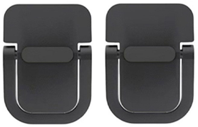 살림쏙 킥플립 부착식 노트북 거치대, 블랙, 2개