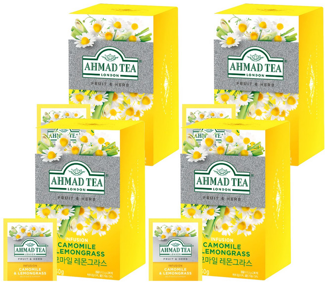 아마드티 캐모마일 레몬그라스 허브차, 1.5g, 20개입, 4개