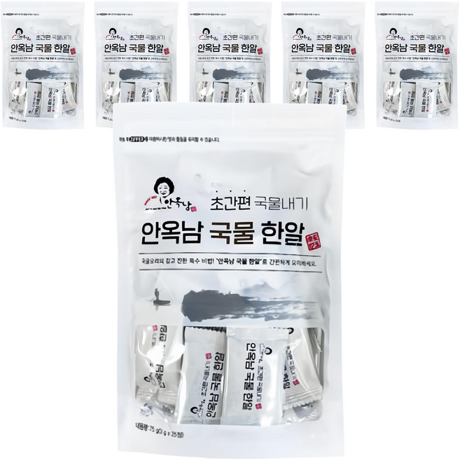 안옥남 멸치 국물한알 25p, 75g, 6개