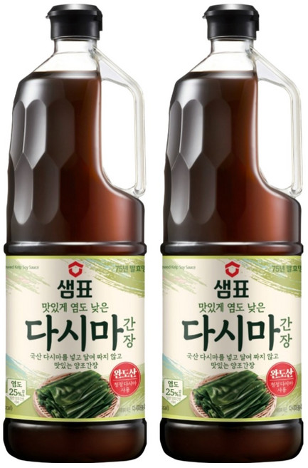 샘표 다시마 간장, 1.7L, 2개