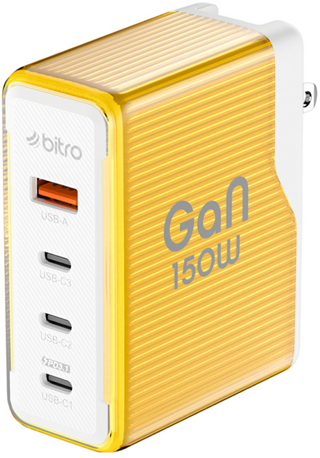bitro 150W 4孔 充電器 急速快充 GaN技術 夏夜黃