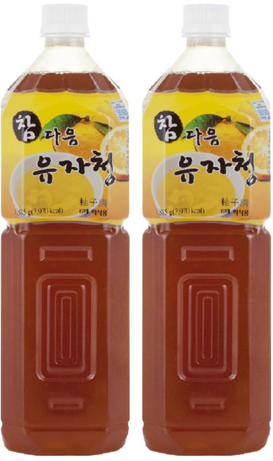 파낙스 참다음 유자청, 1.5L, 2개