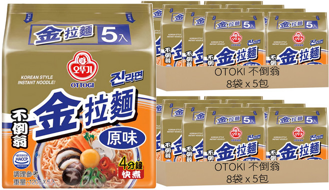 OTOKI 不倒翁 金拉麵 原味 120g, 80包