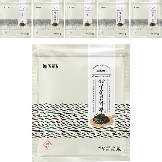 정담김 구운 김가루, 100g, 6개