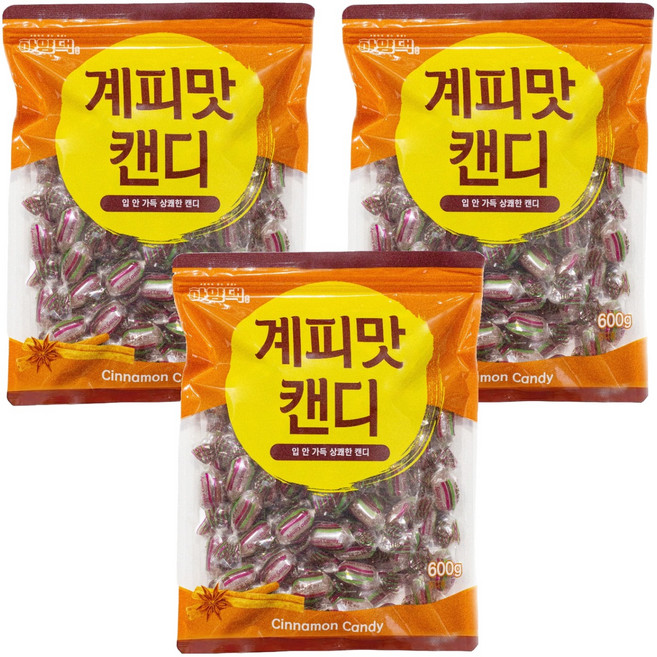 하양댁 계피맛 진한 사탕, 600g, 3개