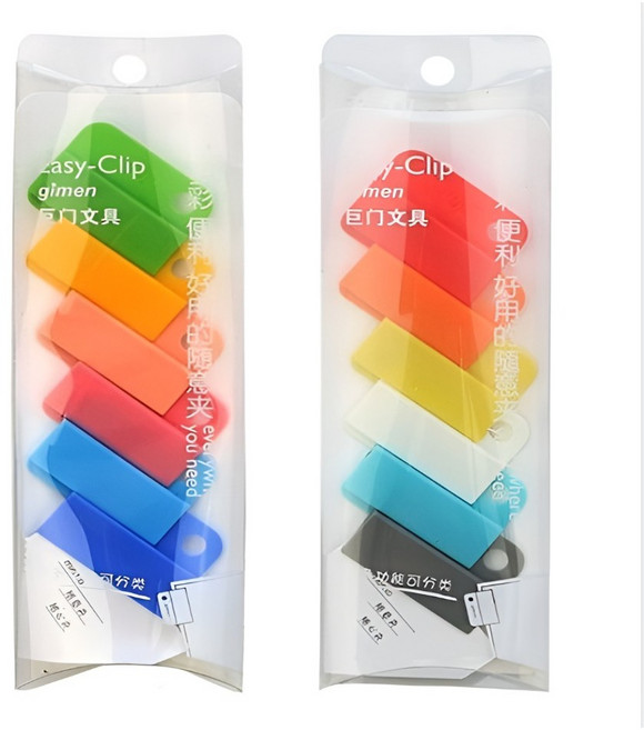모드심플 메모집게 파일분류 다용도 클립 6종, 단색, 2세트