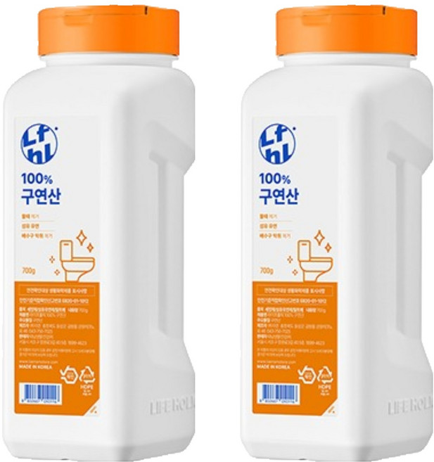 라이프홀릭 100% 구연산, 700g, 2개