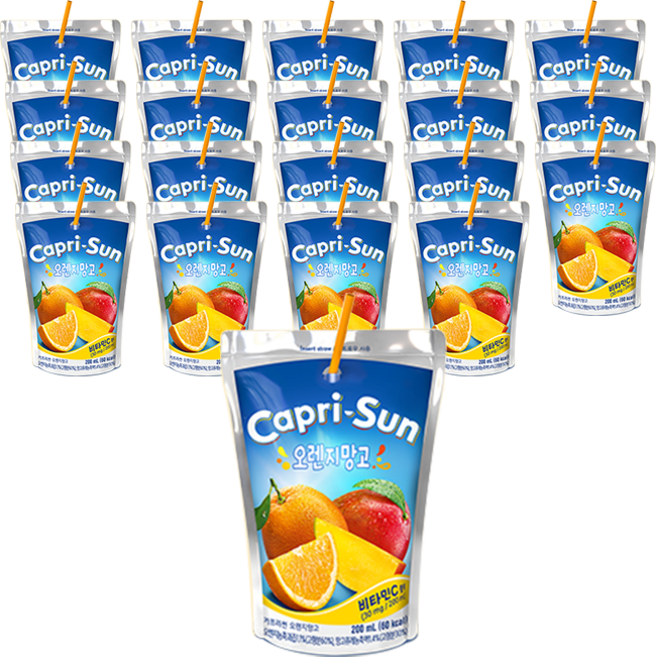 카프리썬 오렌지망고 음료, 200ml, 20개