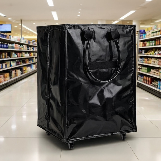 아트조이 대용량 롤링카트, 블랙, 1개