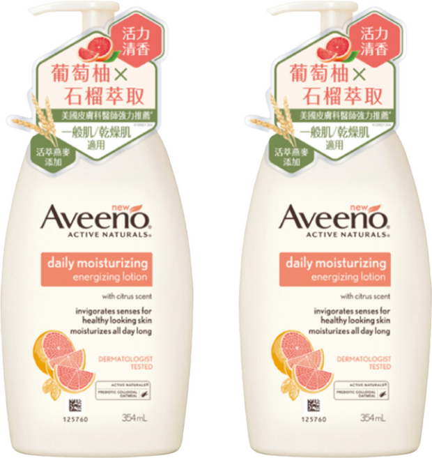 Aveeno 燕麥活力保濕乳 活力果香, 354ml, 2瓶