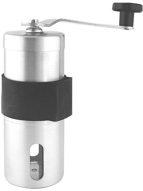 FUJI-GRACE 富士雅麗 手搖磨豆機 不鏽鋼材質 可拆卸清洗收納 輕鬆研磨流暢, 黑色 + 不鏽鋼色, 1個