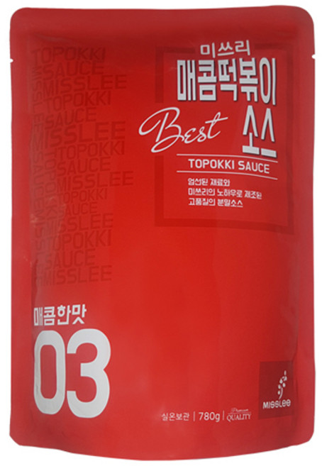 미쓰리 떡볶이소스 03 매콤한맛, 780g, 1개
