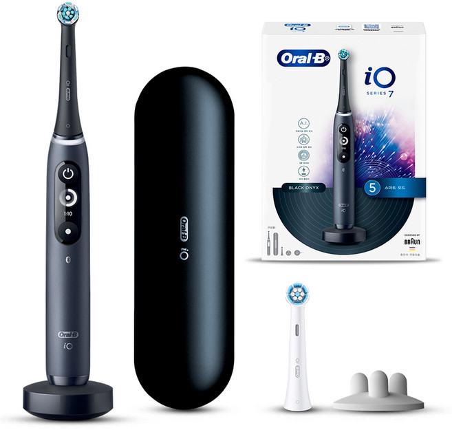 오랄비 iO7 전동칫솔, 3758, 블랙, 1개