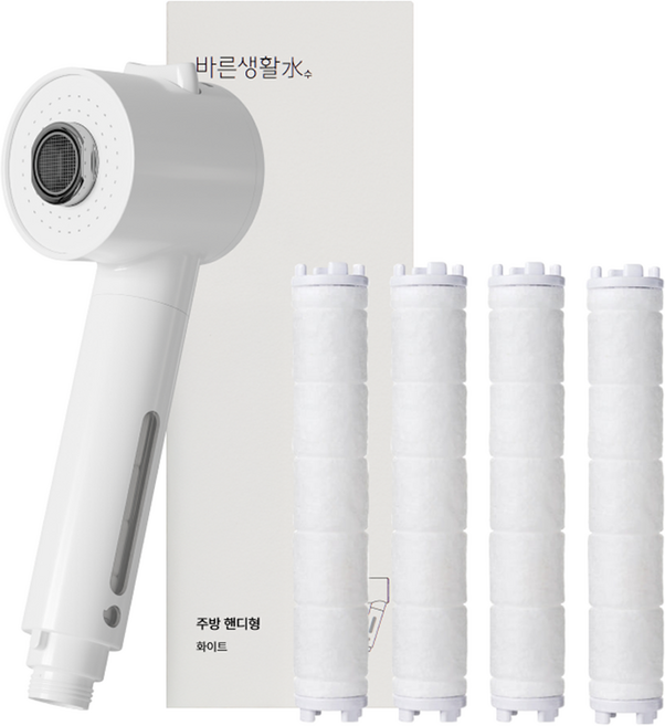 바른생활수 주방 핸디형 YCKHF-5 + 전용 필터 4p 세트, 1세트