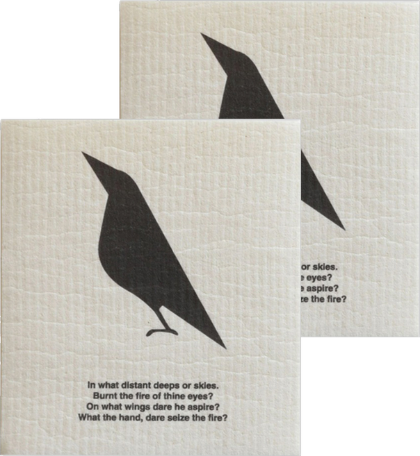 【好物良品】德國環保木漿棉廚房吸水不沾油清潔洗碗抹布 北歐鳥, 2入