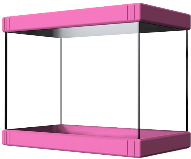 Aquatera Confetti 彩色邊框魚缸 + 壓克力蓋套組 CJ-A320P, 粉紅色, 1個